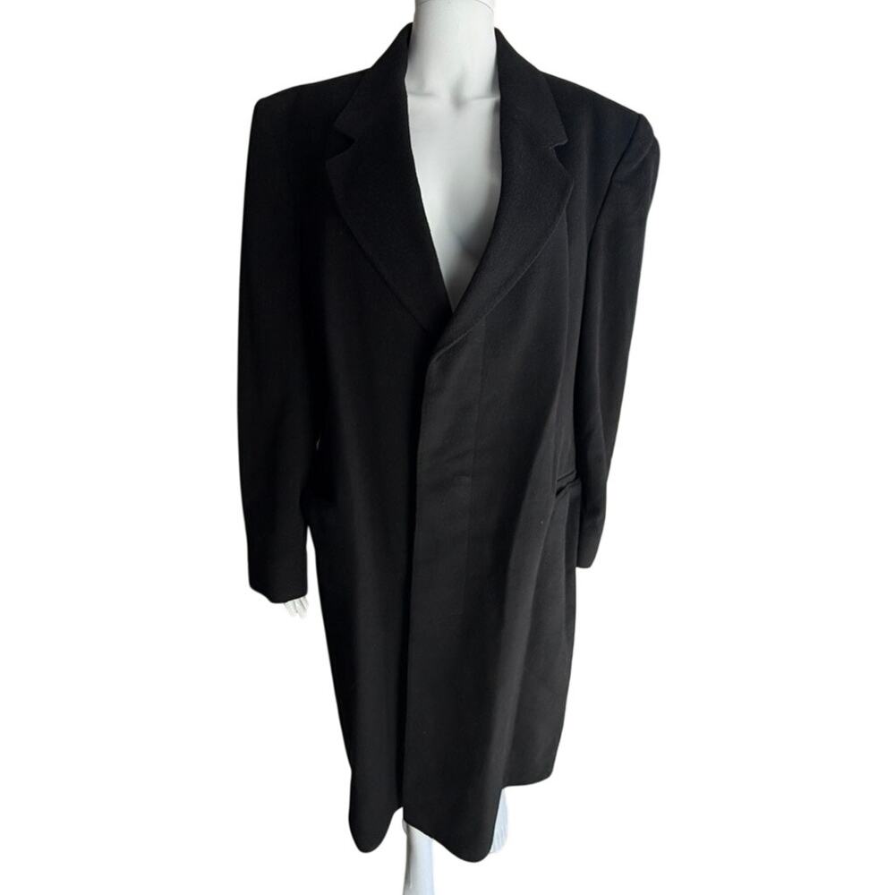 Vintage DALAD London Pure Cashmere Trench Coat Ireland Black